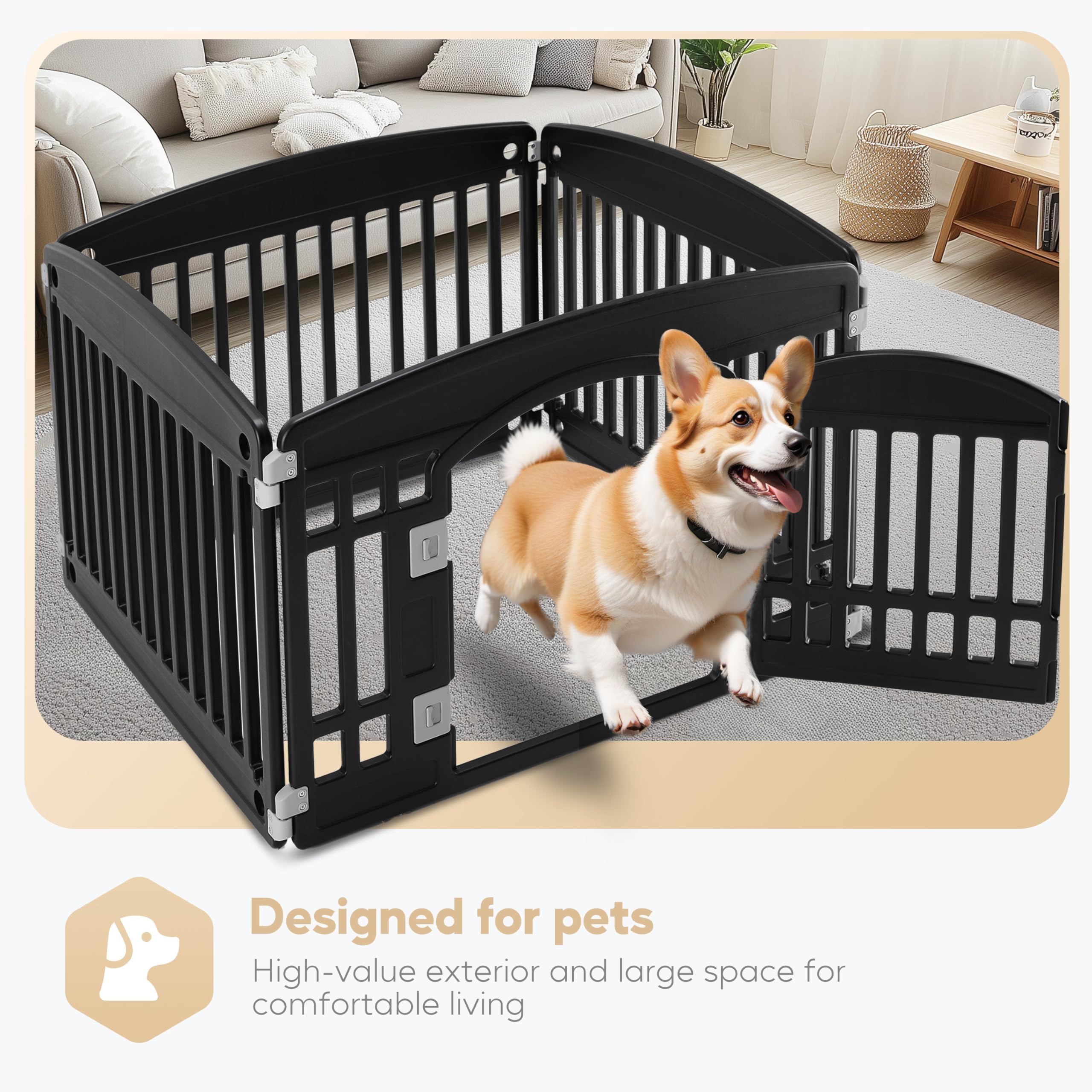 Amazon.co.jp: Simple Deluxe Dog Playpen、24インチエクササイズ4